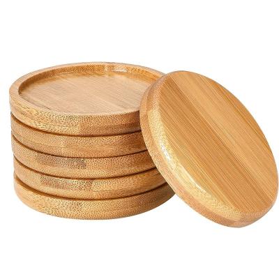 China Wholesale Custom Eco Friendly Potted Plant Drip Trays Size Bamboo Round Square Shape Saucer For Most Plant Flower Pot for sale