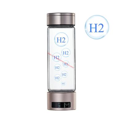 China Health Drinks 380ml Portable Refillable Hydrogen Rich Water Maker Bottle Generator Hydrogen Ionizer Cup for sale