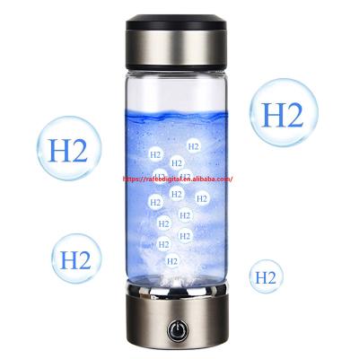 China Portable Refillable Alkaline Electrolysis Maker Rich Generator Ionizer Pure H2 Hydrogen Water Cup Hydrogen Rich Bottle for sale