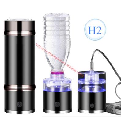 China USB Rechargeable Hydrogen Ionizer Alkaline Generator Cup Rich Water Stainless Steel Health Drink Hydrogen Rich Ionization Bottle for sale