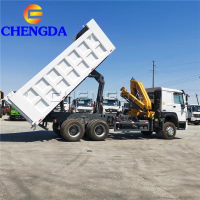 China Hot Sale Sino Howo 6x4 371hp Tipper Truck Dumper With Crane 6 from Africa - 8L for sale