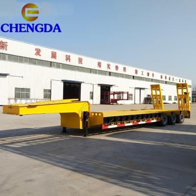 China Gooseneck Truck Trailer Expandable Detachable Convenient Lowbed Semi Trailer Poros for sale