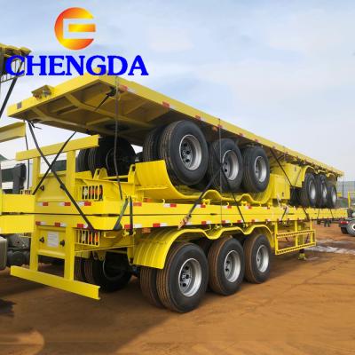 China Chengda 3 Axle 2*20ft Container Semi Trailer Truck Trailer for sale