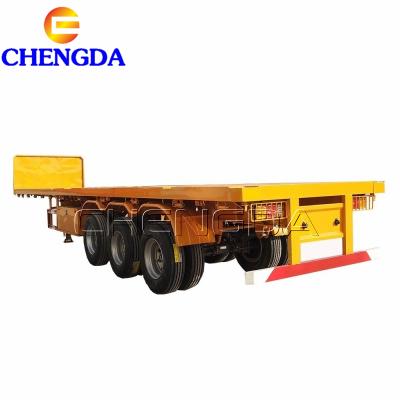 China High Quality Line Truck Trailer Double Brake System Lowbed Semi Trailer For Sale for sale