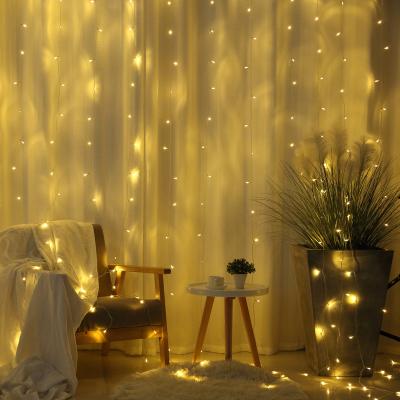 China 3M*2M 240 Curtain Lights Led Curtain Lights For Wedding Room Indoor Warm White Decoration for sale