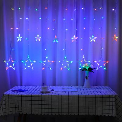 China Indoor or Outdoor Decoration 16 Colors Changing Star Curtain String Lights RGB Led Curtain Lights for Indoor Outdoor Christmas Decoration for sale