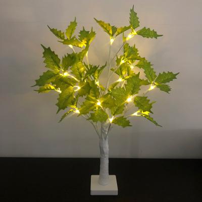 China Home Office Wedding Festival Decoration 24 LED Artificial Bonsai Tree Table Light for Living Room Office Home Decoration for sale