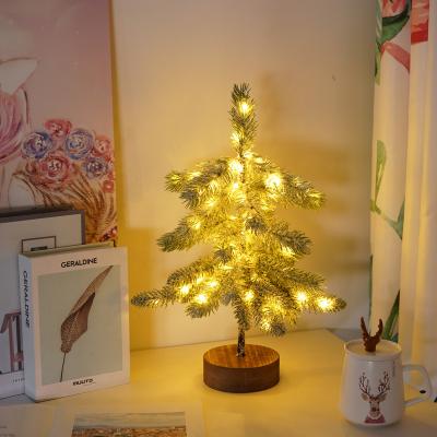 China Mini Christmas Tree Tabletop 60 LED Mini Christmas Tree with Falling Snow for Home Decor for sale