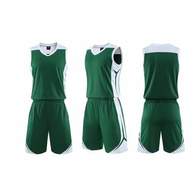 China Adults Antibacterial Men's Basketball Club Teams Singlet Uniform Breathable Sets Playing Game Training Basketball Singlet for sale