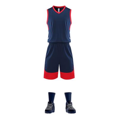 China Antibacterial High Quality Sports Customized Mens Basketball Kit Customized Sports Basketball Uniform for sale