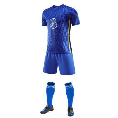 China Customs Officer Training Football Uniform Soccer Jersey Sets Shorts High Quality Full Set Soccer Jersey for sale