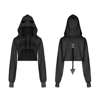 China Fashion Viable PUNK Soft Hoody Jacket PRAISE Short Hat Hoodies For Women Winter Gothic Tops OPT-317 for sale