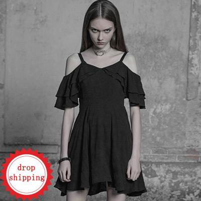 China 2019 Breathable Street Fashion Lotus Leaf Chiffon Strap Dress Knit Dresses Women for sale