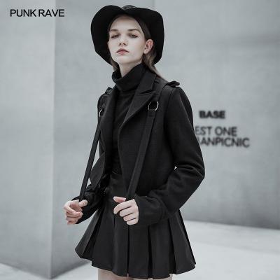 China New PRAISE OPY-352 style coats women winter coat Korea casual PUNK anti-shrink winter coat black coat for sale