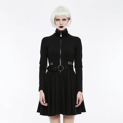 China RAVE OPQ-245 PUNK High Quality Black Vintage Black Long Sleeve Dress Breathable for sale