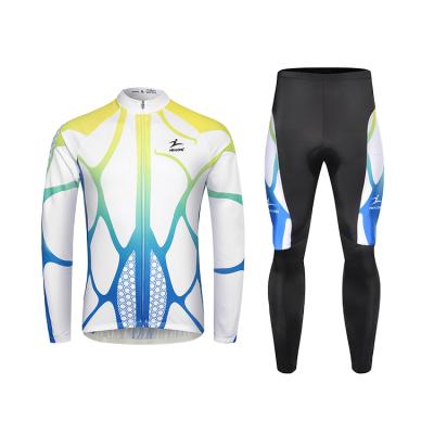 China Custom Two Piece Plain Breathable Team Road Clothes Bike Wear Long Sleeve Set Cycling Tank Top For Men for sale