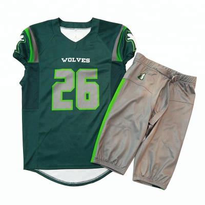 China Custom Polyester Embroidered American Football Jersey Sets Sublimation for sale