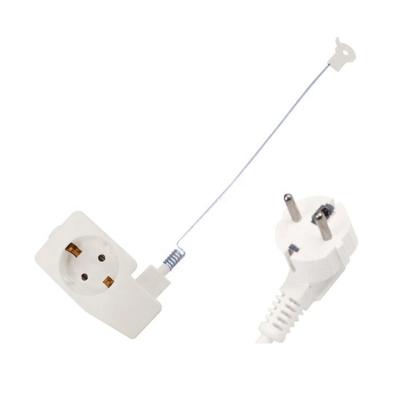 China EU Standard 3 Pin Female Male PowerCable White Ironing Board Connector Industrial Extension Cord for sale