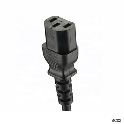 China EU UK US AU VDE 3 Pin IEC C13 C14 Female Plug UL Male Connector Electrical Cable Extension Cord Computer Power Residential/Multipurpose for sale