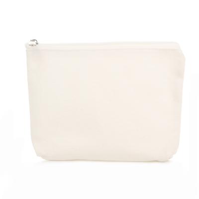 China Fashion Cosmetic Bag Simple 100% Cotton Makeup Bag For Women Pocket Travel Bag Customized Logo for sale