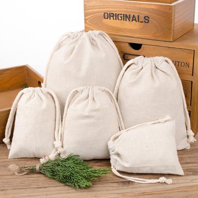 China Custom Logo Folding Blank Jute Linen Drawstring Cotton Factory Gift Stock Canvas Bag And Storage Bag for sale