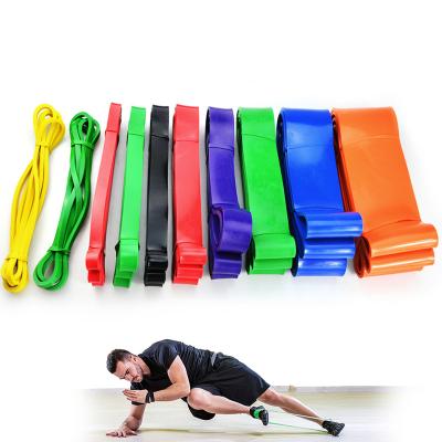 China Professional Custom Elastic Indoor Sporting Goods Loop Yoga Power Exercise Latex Stretch Thick Resistance Band for sale