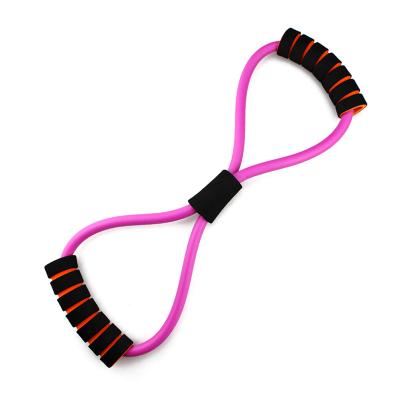 China Portable 8 Train Colorful Latex Tubes Fitness Exercise Resistance Pull Rope for sale