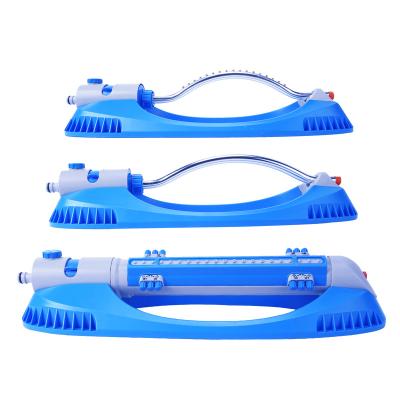 China Easily Install Flexible Irrigation 17 Holes Swing Spray Garden Plastic Watering Oscillating Sprinkler for sale