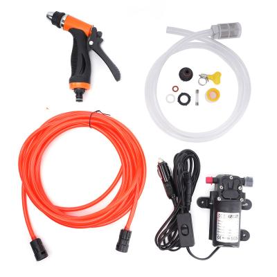 China DC 12v Car Portable Portable High Pressure Washer Portable Kit 12v Water Wash Station Self-priming High Pressure Pump New for sale