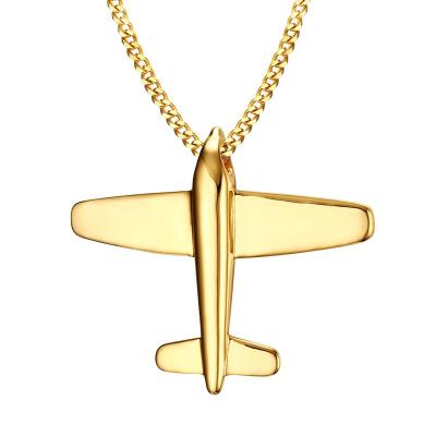 China Airplane CLASSIC Aircraft Pendant Manufacturers Wholesale Arrogance Jewelry For Men Stainless Steel Necklace for sale