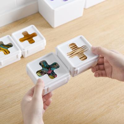 China BBA333 Cross-hole Drawer Home Debris Plastic Viable Multifunctional Single Sachet Storage Box Small Matching Box for sale