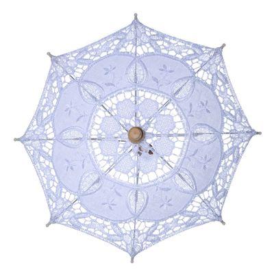 China P261 CLASSIC White Bride Umbrella Sun Umbrella Lace Ivory Small White Ivory Lace Parasol Bride Wedding Umbrellas for sale