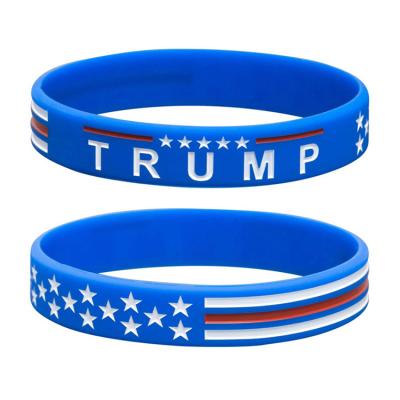 China AA257 Donald Trump Keep America Great Soft Silicone Wristband Strap Trump Silicone Wrist Band Inspirational Motivational Bracelets for sale