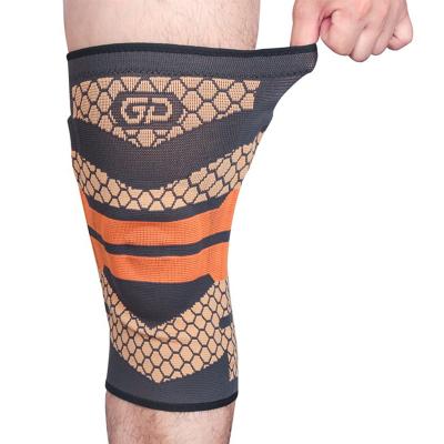 China New Durable Fitness Running And Recycling Knit Warm Sports Patella Knee Pad Silicone Sleeve Protector for sale