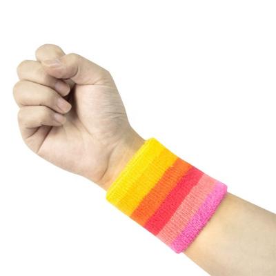 China 2022 New Design Goods Rainbow Color Sports Wristband Wristband Wristband Sports Wristband for sale