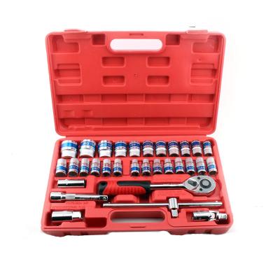 China Good quality Wholesale Ratchet Socket Wrench Set Dual Purpose Wrench 32 Pieces Professional Auto Repair Set for sale