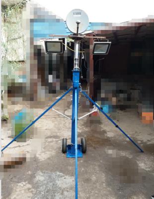 China portable light tower out door telescopic light mast 6 meter crank up mast lighting pole portable light tower 20ft 30 ft for sale