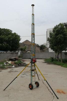 China transmission line steel tower 30ft portable telecom tower winch up lattice tower wire guyed  9m 6 sections portable for sale