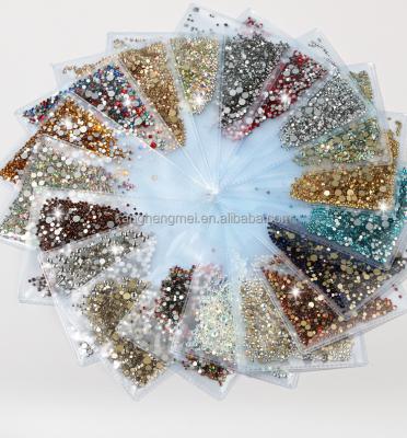 China Nail Art Decoration Wholesale 1440 Mix size stone decorations beauty crystal jewelry diamond charm flatback nail art accessories nail rhinestones for sale