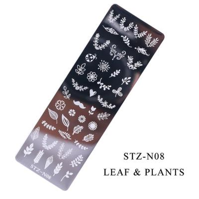 China High-quality DIY Stainless Steel nail art stamping plate Rectangle Nail Stamp Plates Set with various Image Stamp Templates for sale