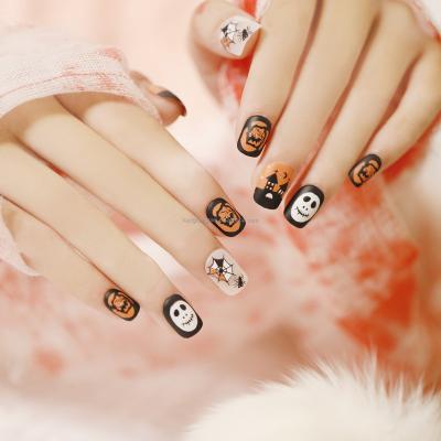 China Halloween wholesale short high quality false fake halloween press on nails for sale