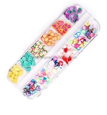 China Fashionable Nail Art Decoration 12 Grids Colorful Rivet Jewelry Diamond Pearl Rhinestone Color Diamond Sequin Nail Accessories for sale