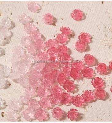 China Nail Salon Nail Art 100 pcs Color Change Camellia Nail Jewelry Resin 3D Nail Art Decor Beauty Nail Decoration Accessories for sale