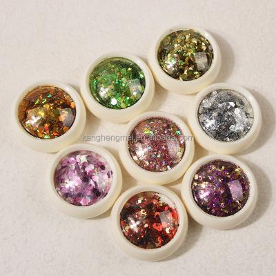 China Fashionable Hot Selling Nail Art Sequin Gradient Glitter Powder Size Mixed Nail Art Jewelry Decoration for sale