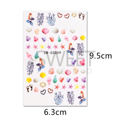 China Nail Art Decoration Professional Nail Decoration Custom Designers Beauty Nail Ornament Decal Christmas 3D Nail Art Stickers for sale