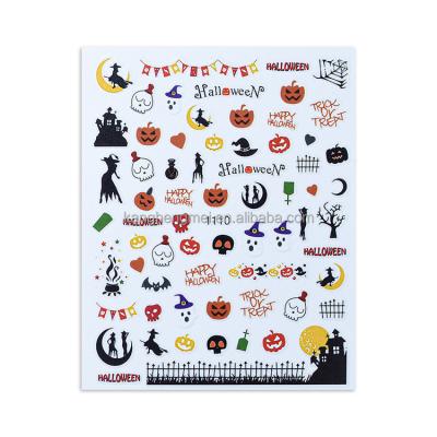 China Nail Art Decoration Halloween Nail Stickers Wholesale Waterproof Small Patterns Nail Patch Beauty Nail Decoration for sale