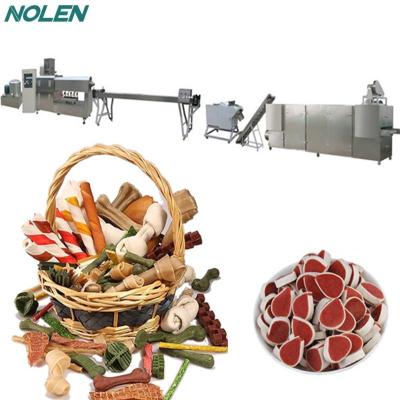 China Dog Various Shapes Pet Treats Extruder Machine Dog Chews Dog Snacks Processing Line for sale