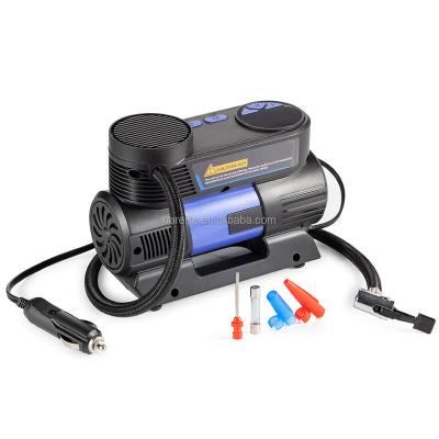 China 12V Car Tire Compressor Air Compressor Mini Car Tire Inflator Emergency Portable Pump with LCD Pressure Gauge Display and LED Light for sale