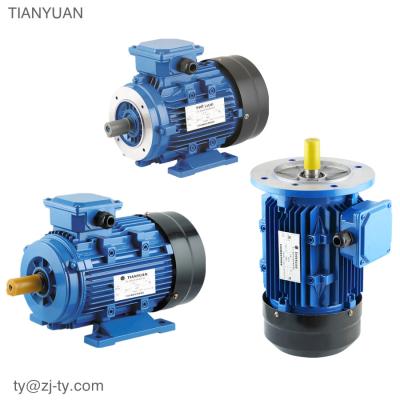 China Y3 SMALL 3 PHASE MOTOR B5 Totally Enclosed Vacuum Turbine Motor Gear Worm for sale