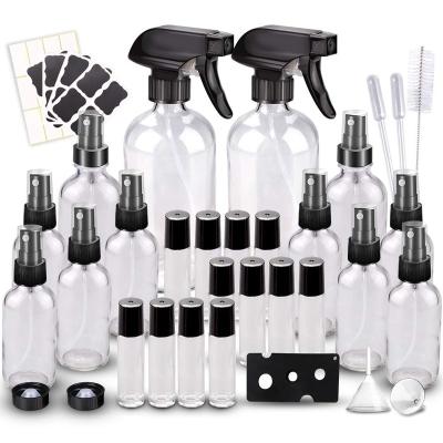 China Spray Glass Bottle 12Pack With Measurements And Adjustable Spout Wholesale Glass Bottle for sale